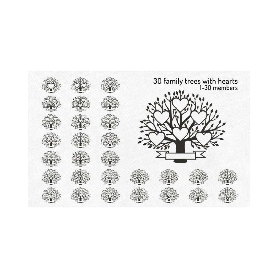 Wooden Family Tree Round