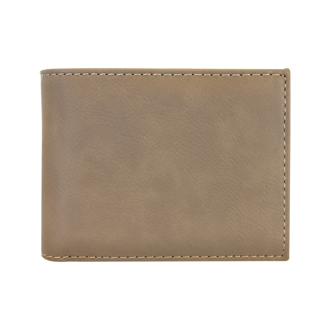 Leatherette Bifold Wallet with Flip ID