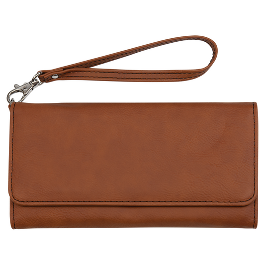 Leatherette Wallet with Detachable Strap