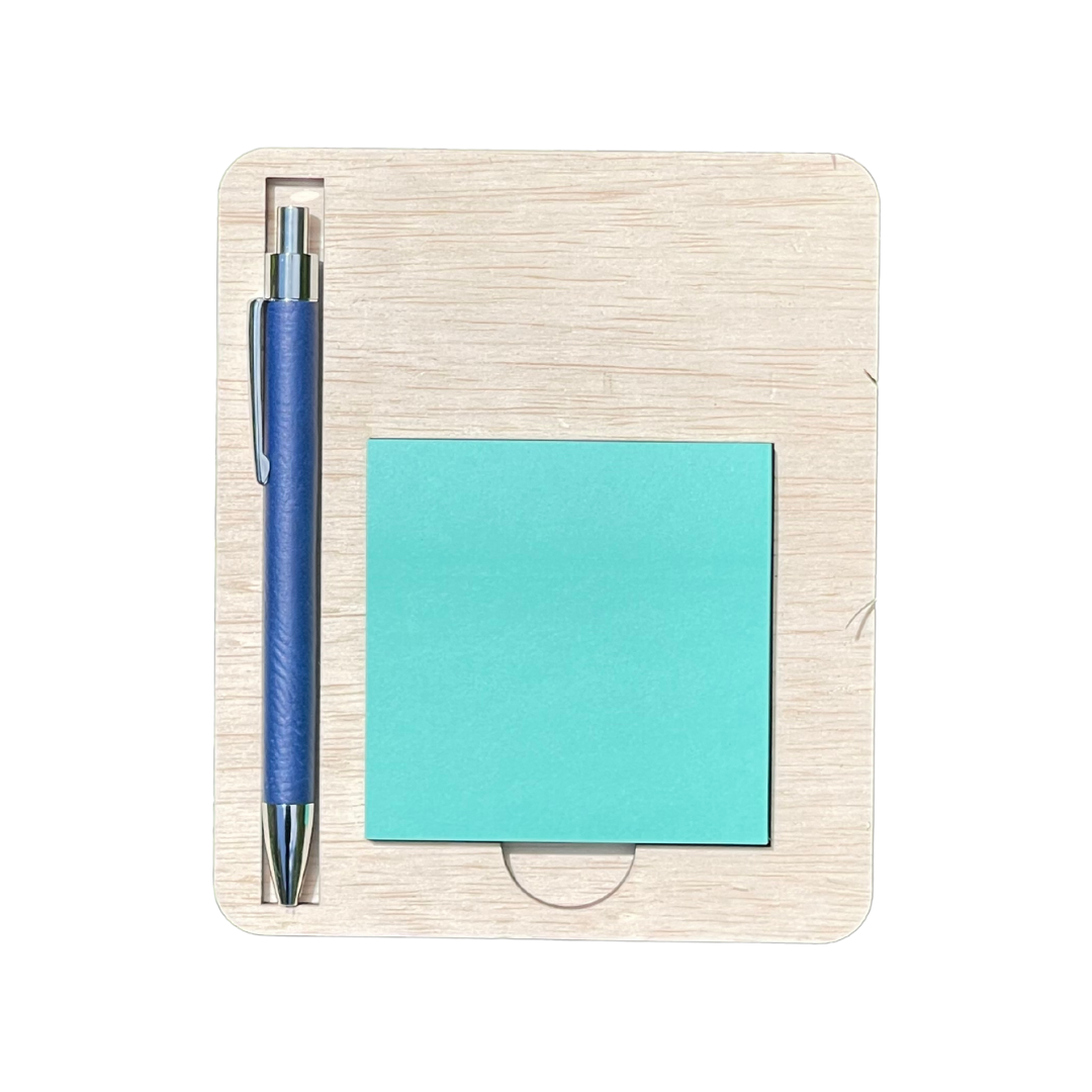 Wooden Sticky Note with Pen