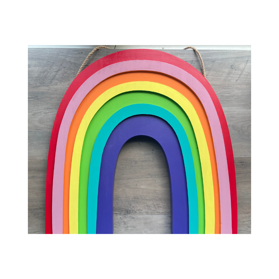 Wooden Rainbow Teacher Sign(s)