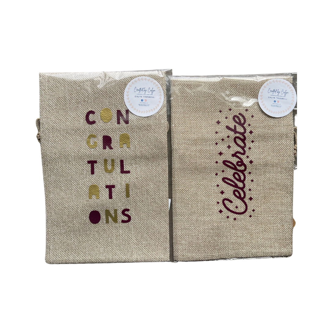 Burlap - Wine Bags