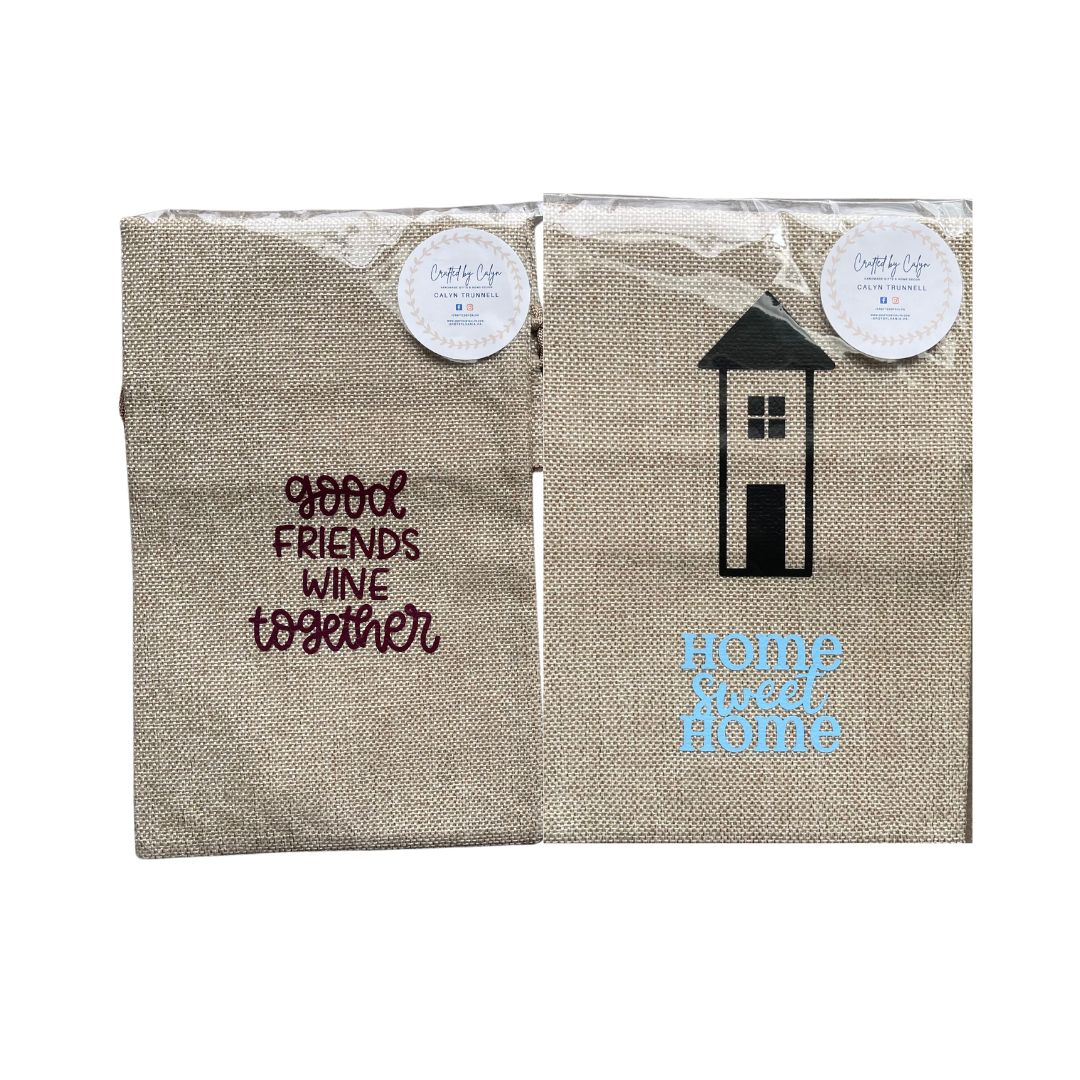 Burlap - Wine Bags