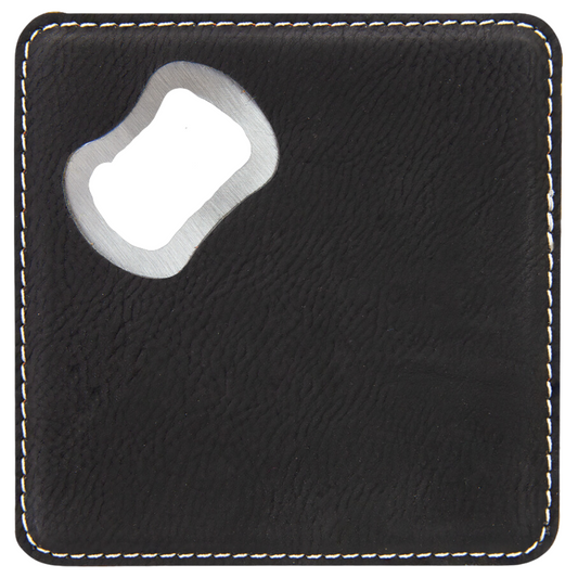 Leatherette Bottle Opener Coasters