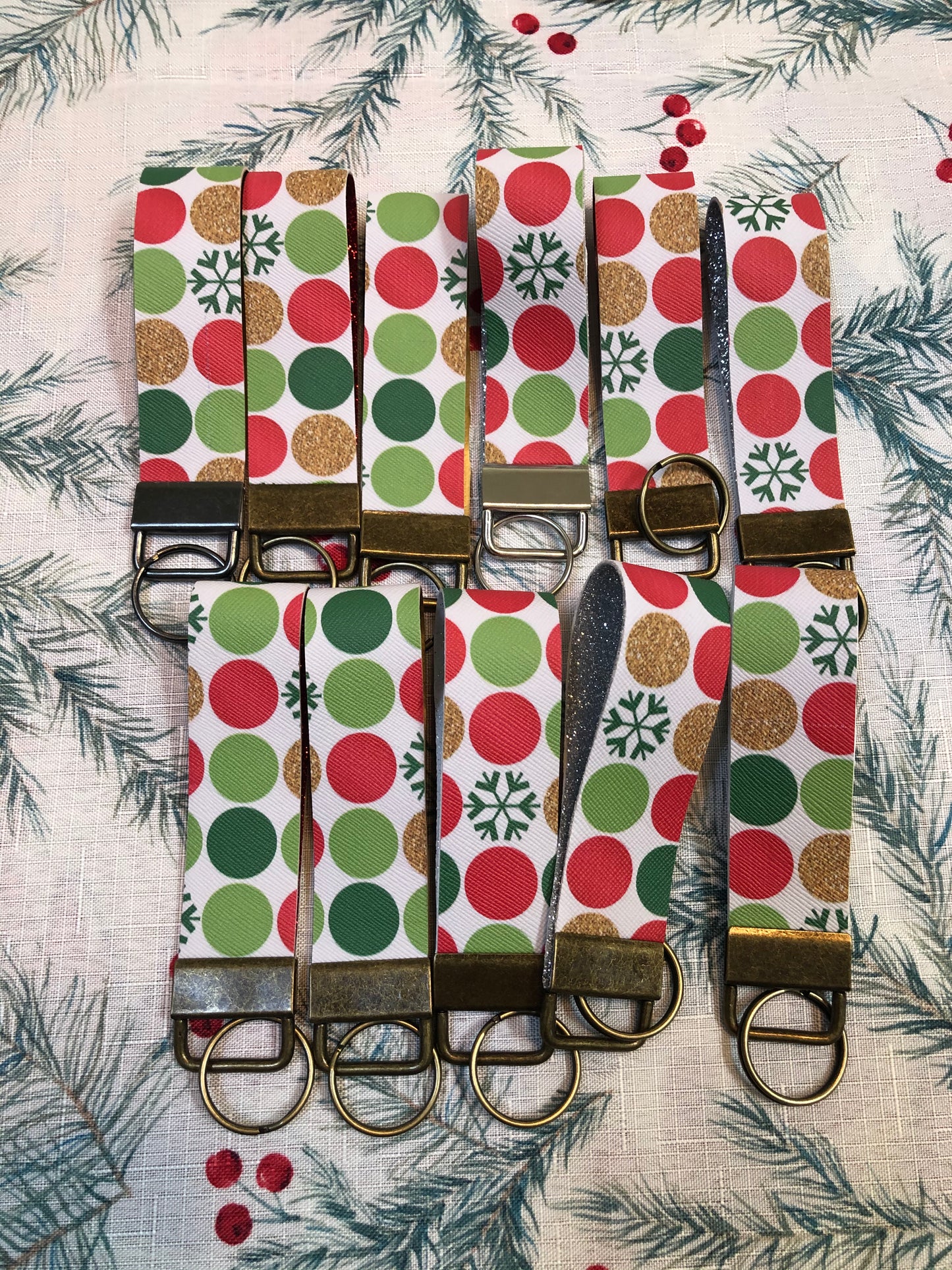 Leatherette Key Fobs - Christmas & Fall Themed