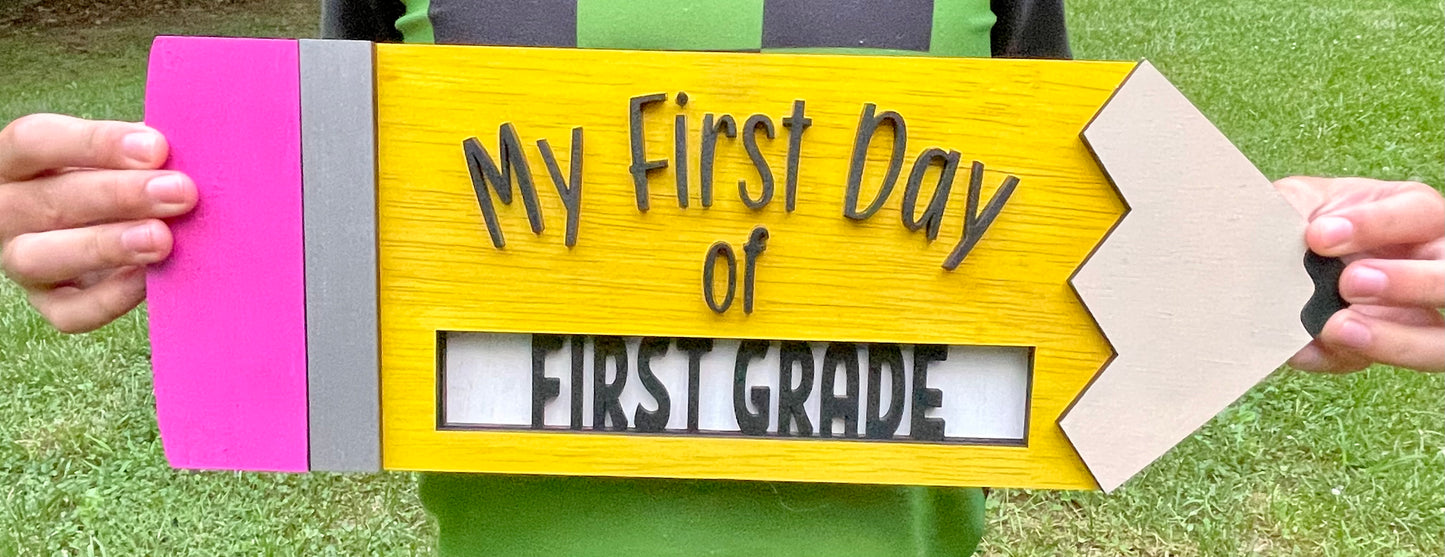 Wooden - Interchangeable Grade School Sign