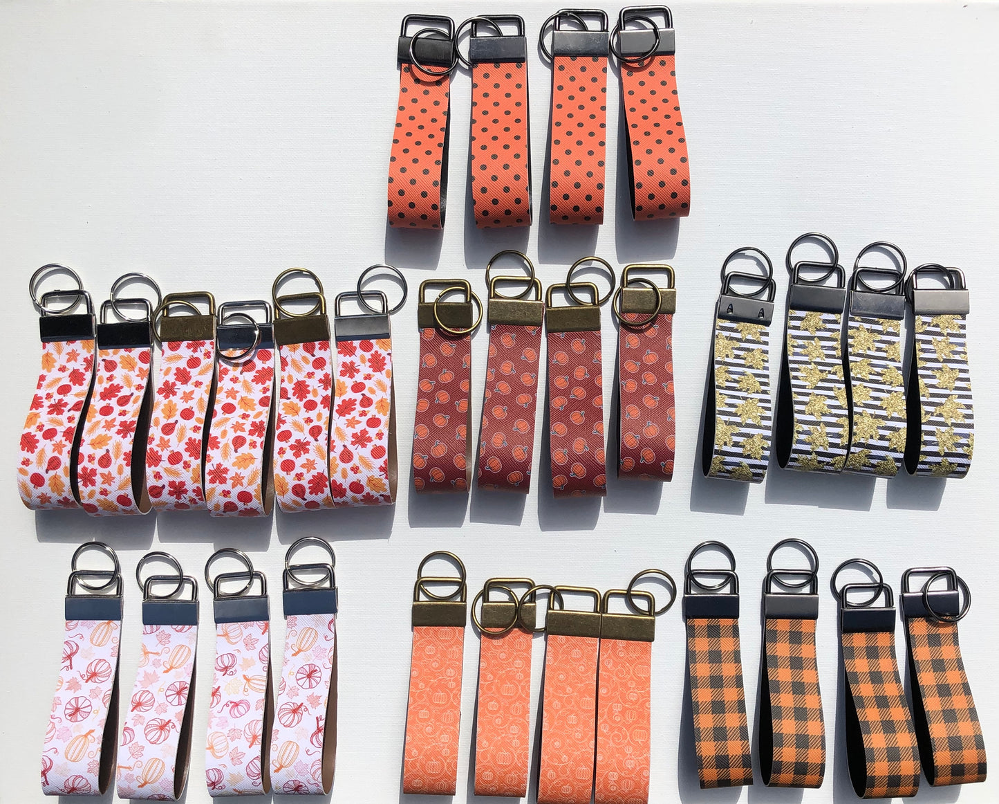 Leatherette Key Fobs - Christmas & Fall Themed