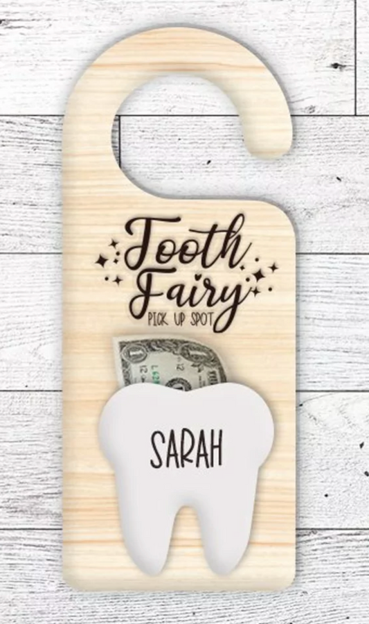 Wooden Tooth Fairy Door Hanger